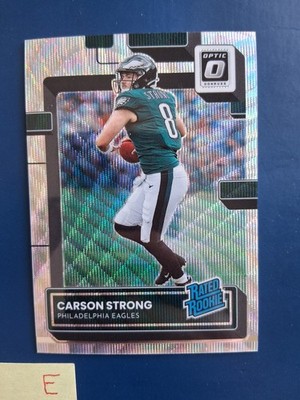 2022 Panini Donruss Optic Wave Carson Strong #211 Eagles Rated Rookie RC /300