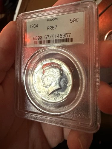 1964 50C Proof Kennedy Half Dollar PCGS PR 67 | Old Green Holder