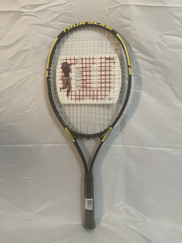 Tour Slam Black & Yellow Lightweight Sporting Good Tennis Racket Size 4 3/8 - Picture 4 of 7