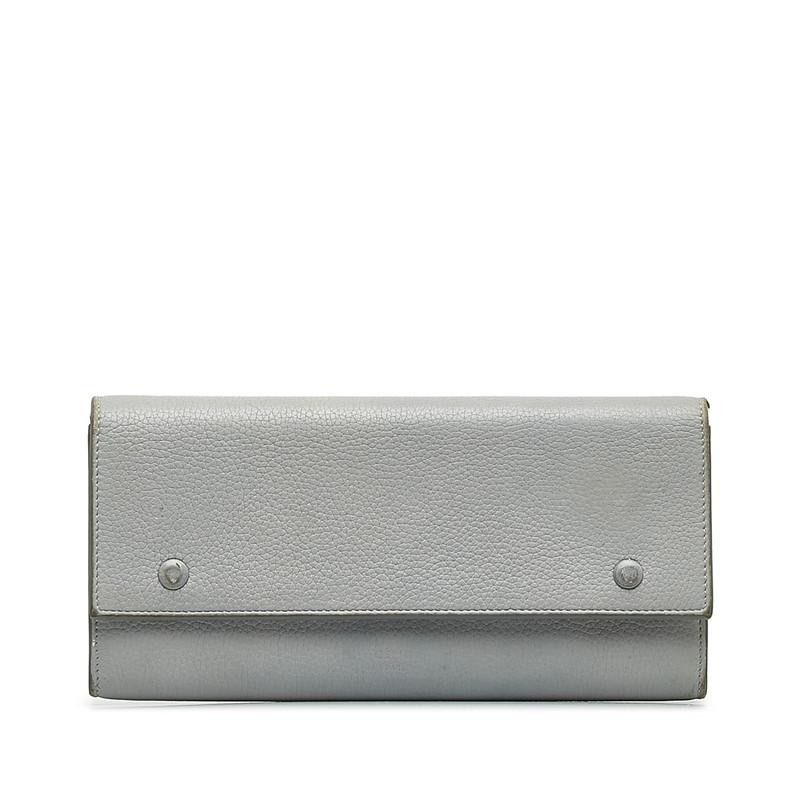 Celine Large Flap Multi-Function Wallet Gray Leat… - image 1