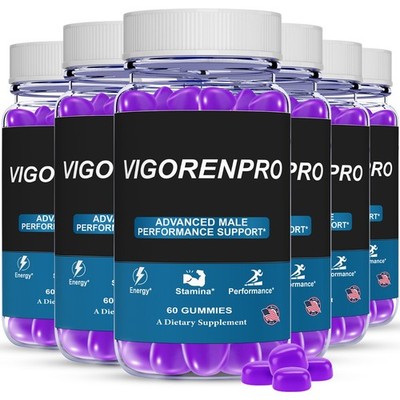 Vigoren Pro Gummies, Advanced Formula for Men, Male Health Support - 6 Pack