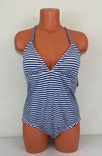 Splendid Women's Removable Soft Cup One-Piece Blue Swimsuit Size Large