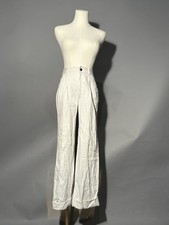 Vintage Style Woman  s White Trouser Pants Small Petite Size
