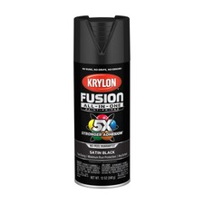 Krylon Fusion All-In-One Satin Spray Paint  1 Count Pack of 1 , Black