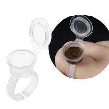 50pcs Tattoo Pigment Ink Ring Cups Eyelash Extend Glue Holder Container