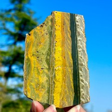 250G Magic Pattern Bumblebee Ocean Jasper Quartz Crystal Specimen Healing