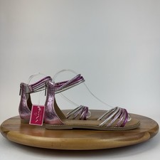 New NWOB Big Kids Girls Nina Brianna Pink Metallic Strappy Sandals Size 3 Y