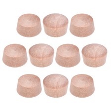 50Pcs 3/8 Inch Wood Button Top Plugs Hardwood Furniture Plugs 7/25 Inch Height