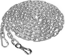 Tresbro Heavy Duty Dog Chains for Outside, 15FT 180lbs 15ft-5MM, Silver