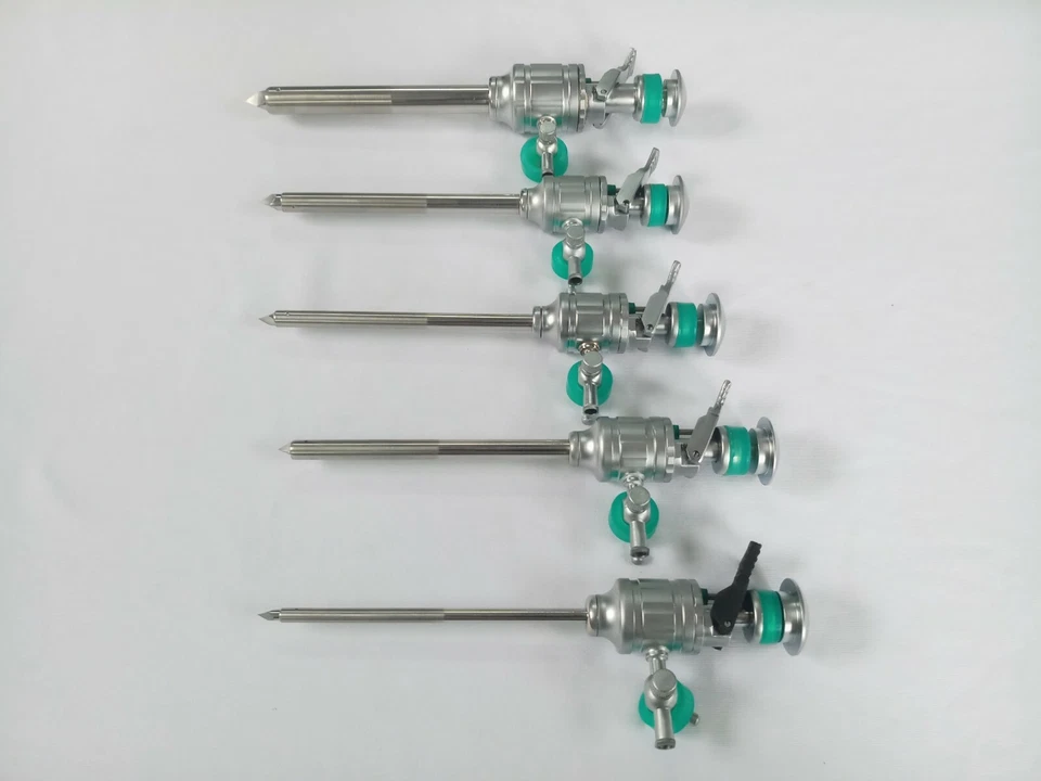 Trocar laparoscópico con cánula punta piramidal válvula multifunción 3 mm 5 mm 10 mm  Foto 3 de 4