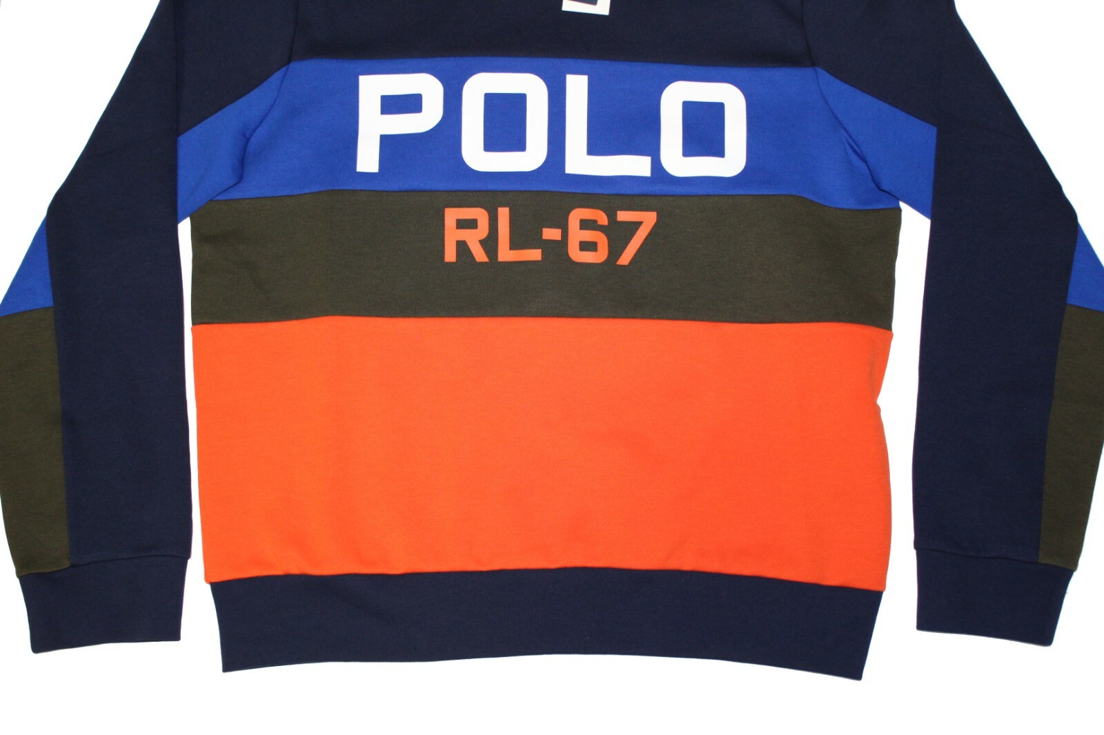 Polo Ralph Lauren Mens Sportsman RL-67 Colorblock Pullover Ltd Ed Crew Sweater thumbnail 4