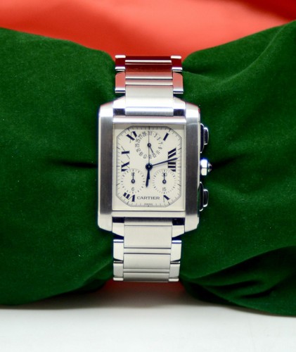 Cartier Tank Francaise Orologio Cronografo in Acciaio Inox 2303 | eBay