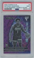 2020 PANINI FLUX TITAN ROOKIES PURPLE SCOPE #38/38 ANTHONY EDWARDS #4 PSA 9