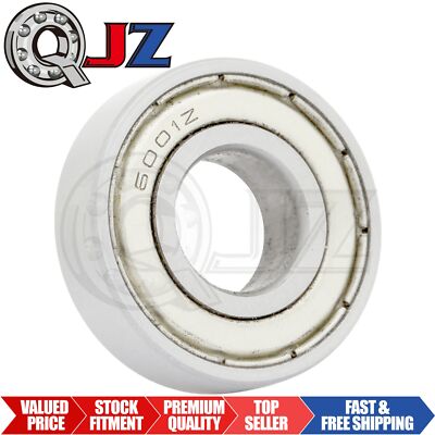 Qty.1] 6001-ZZ Deep Groove Radial Ball Bearing [12mm Bore x 28mm