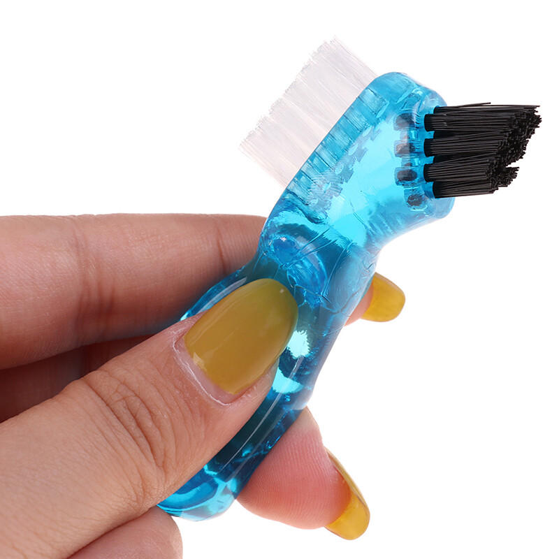 Denture Toothbrush False Teeth Cleaning Brush Ergonomic Handle Bristles