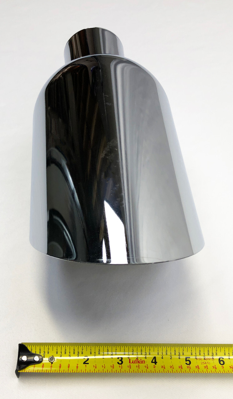 Exhaust Tip 2.25  Inlet 5.00  Outlet 12.00  Long Slant Chrome Wesdon Exhaust Tip