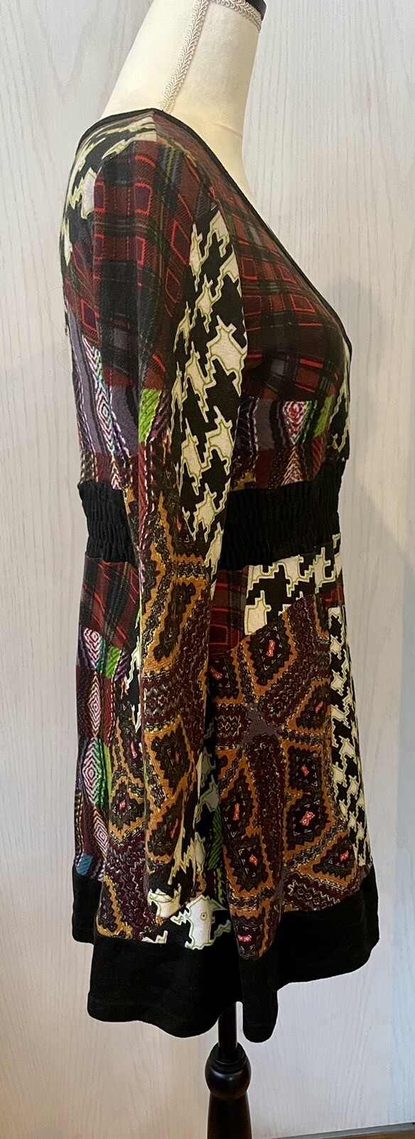 Just Funky Wrap Dress Women’s M Multicolored Bout… - image 4