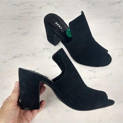 dkny hester suede mule