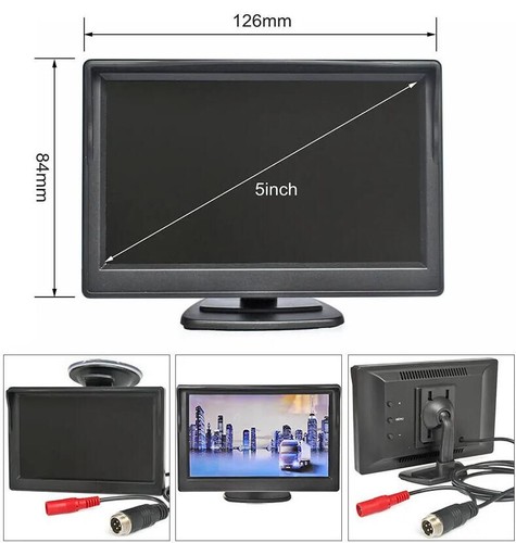 5" Rear View Monitor Truck Caravan Motorhome 4Pin CCD Parking Backup Camera Kit - Picture 9 of 24