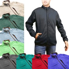 Ex Mens Fleece Jacket Full Zip Up Casual Anti Pill Heavy Outdoor Warm Work Top