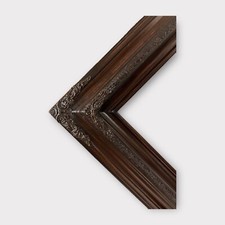 12 X 16 In Stock-Traditional compo ornate wood frame, dark walnut, wood picture.