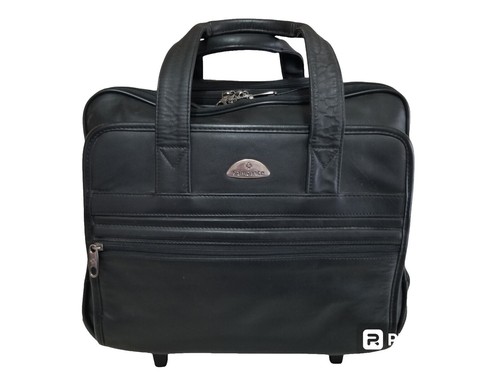 Samsonite Leather Briefcase Laptop Bag Black Attaché Classic