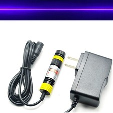 Focusable 405nm 300mW 16x68mm Line Blue/Violet Laser Module Diode w/ 5V Adapter