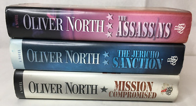Lot of 3 Peter Newman Series Books 1-3 by Oliver North Hardcover 1st Ed - SIGNED