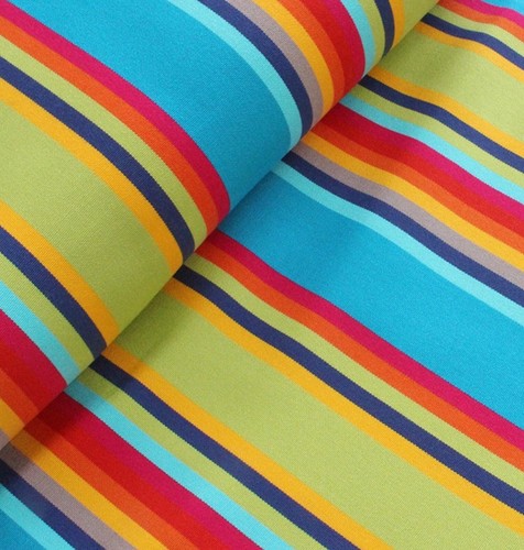 Deckchair Canvas, Trixie Turquoise Stripe, Heavy Duty, 43cm Width, Per Meter - Picture 2 of 3