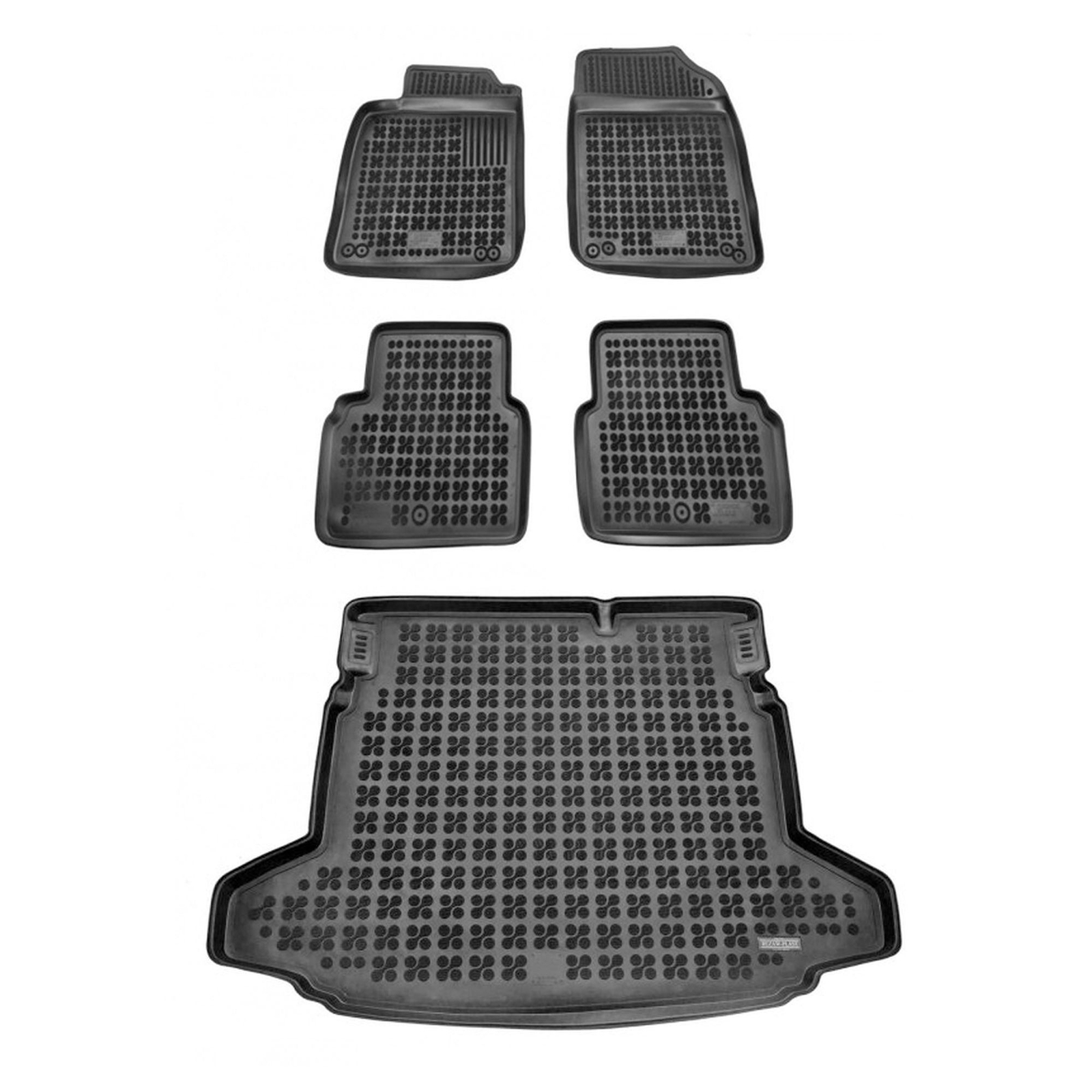 Tapis de sol pour Saab 9-3 II SportSedan avec fixations latérales en velours noir