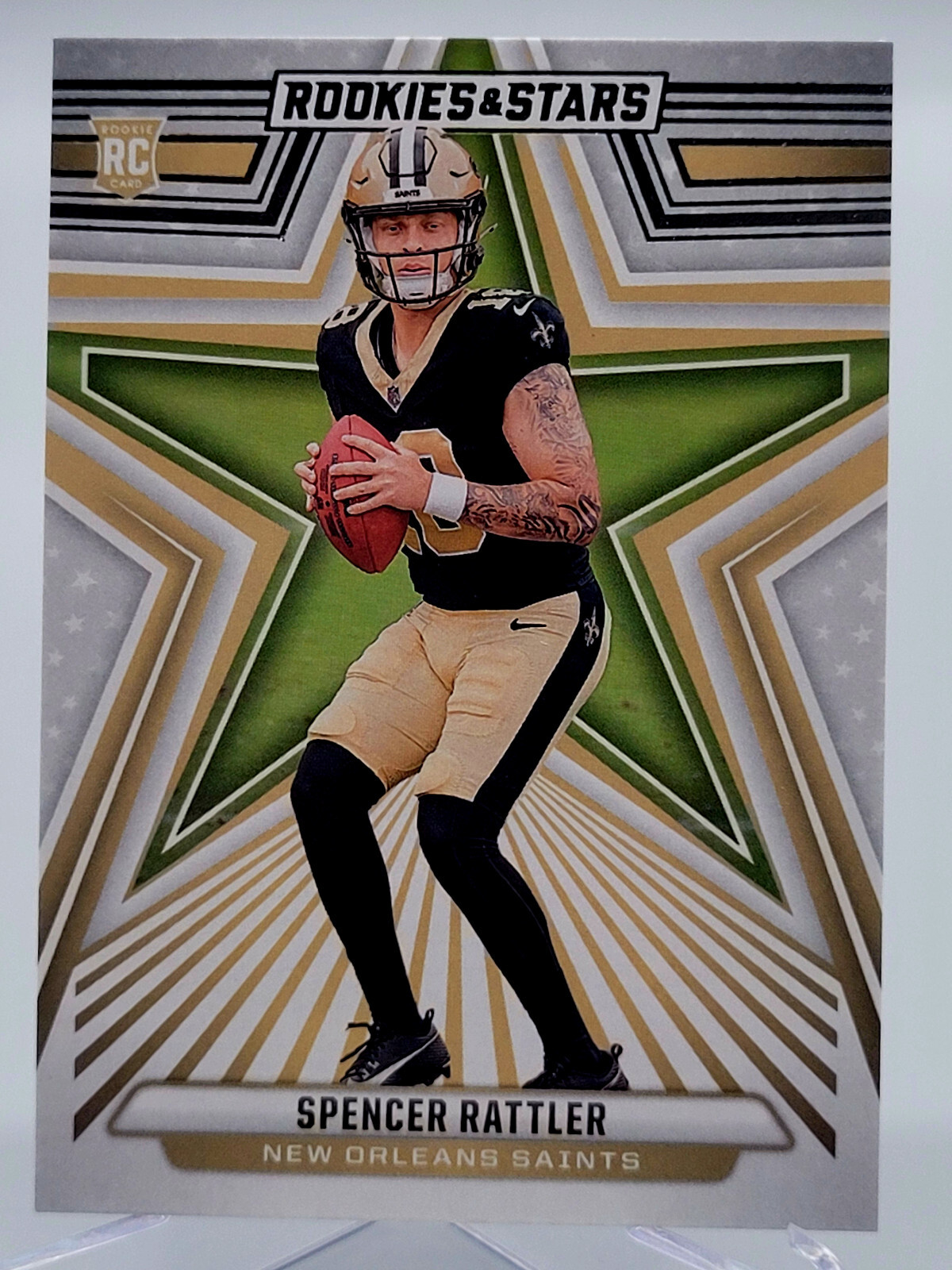 2024 ROOKIES & STARS SPENCER RATTLER BASE FOOTBALL CARD SAINTS NFL 189 and rc
