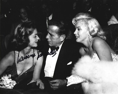 MOVIE LEGEND LAUREN BACALL SIGNED 8X10 BIG SLEEP KEY LARGO BOGART ...