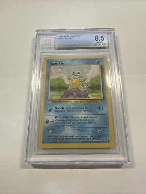 1999 POKEMON BASE SET UNLIMITED 63/102 SQUIRTLE BGS 8.5 Card | eBay