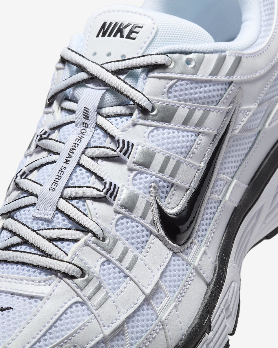 CD6404-107 Nike P-6000 White Metallic Silver Black Black