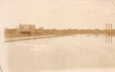 Foto real postal vintage de granja de arroz de Elena Texas San Jacinto AA91539