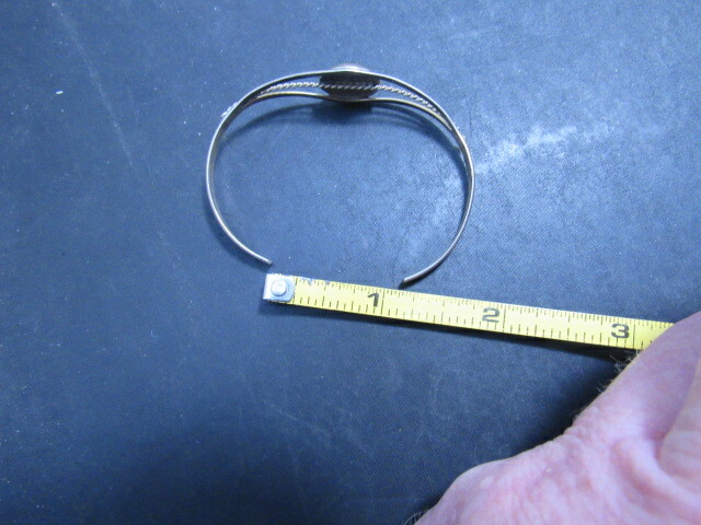 silver turqoise cuff bracelet - image 7