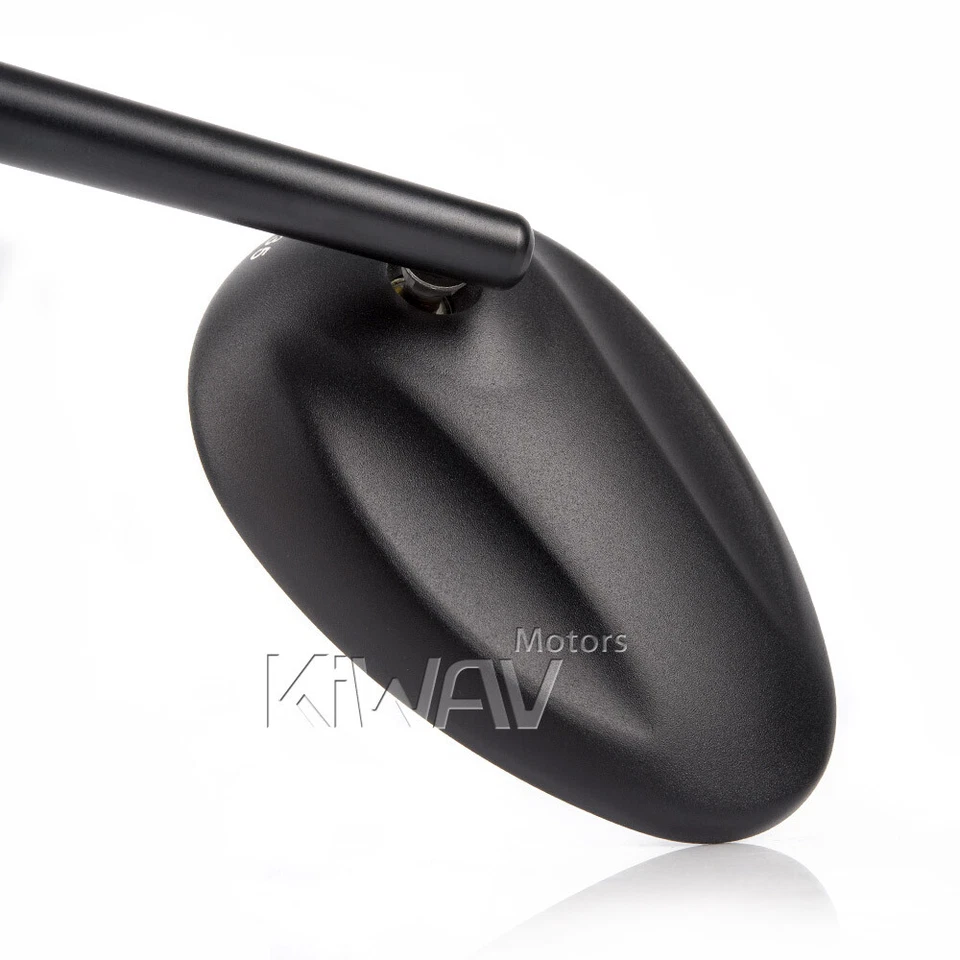 Espejos retrovisores elipse negros aluminio para Harley-Davidson Sportster Iron 833 bajos Foto 4 de 4