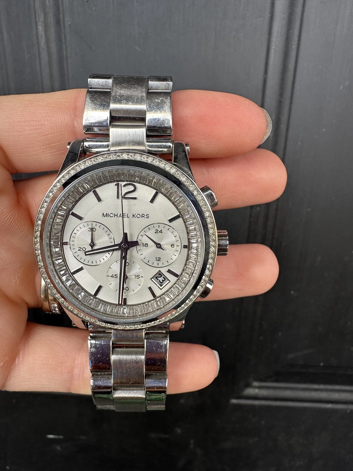 Michael Kors MK6062 Heidi Cronografo Argento Inox Quadrante Analogico Donna