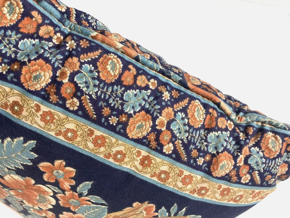 2 Almohadas de Colección Hechas a Mano Pájaros Chintz Rosa Azul Toile Patrón Raro Par Foto 4 de 4