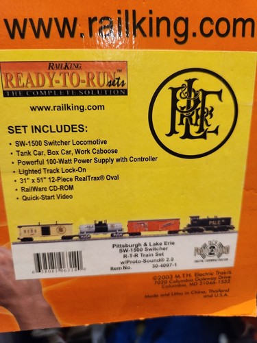 RAILKING Pittsburg & Lake Erie SW-1500 Switcher Train Set 30-4097-1 R-T-R Series - Picture 5 of 5