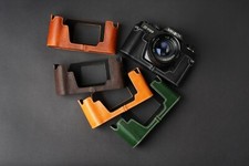 Real Leather Half Camera Case Bag Cover for Minolta X-700 X700 X-570 X570 Film