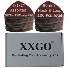100 Pcs 3-1/2 Inch 90mm Triangular 60/80/100/120/240 Grit Hook Loop Sandpaper 0.20 per gallon