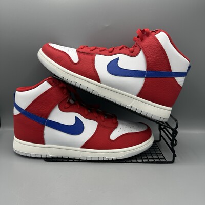 Nike Dunk High Retro Trainers UK USA 4th of July Red White