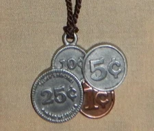 Longaberger Limited Edition Tie On - POCKET CHANGE Coins 2003 Father's Day 