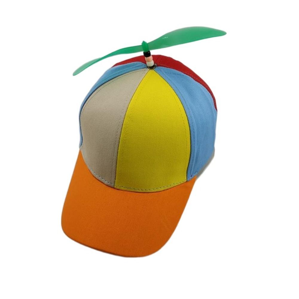 Bamboo Dragonfly Helicopter Propeller Baseball Cap Snapback Hat Rainbow