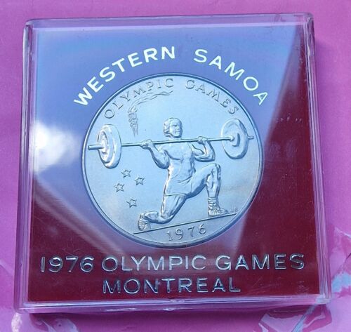 WESTERN SAMOA 1976 1 Dollar Olymics WEIGHTLIFTING - Picture 1 of 2
