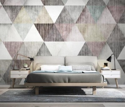 3D Retro Triangle ZHUA30327 Wallpaper Wall Murals Removable Self-adhesive Ann