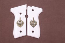 KSD Brand Beretta 92FS, 92A1, 92G, 92D, 96, M9 Compatible White Acrylic Grips