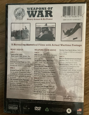 Weapons of War Heavy Armor & Air Power DVD 16 Films 5 DVDs for
