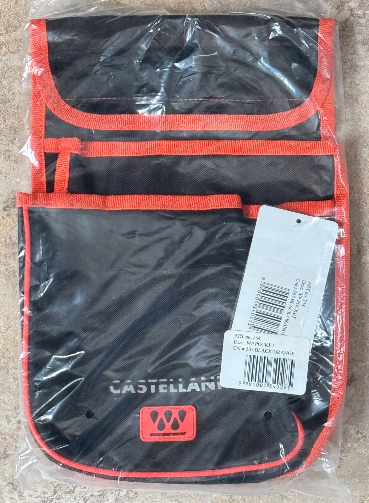 Castellani   Black / Orange  Shotgun Shell Pouch Trap Shooting